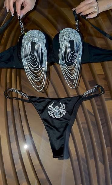 kordinal sep: Qadın biki­ni dəstləri – zəncir və daş detallı, xüsusi dizayn - Rəng — 2