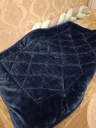 Divan üçün Xovlu rəng - Göy Yataq örtüyü lalafo.az -da Divan üçün Xovlu rəng - Göy Yataq örtüyü