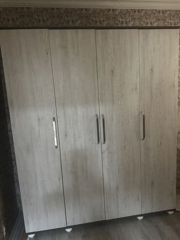 açarlı şkaf: Açılan, 4 qapılı Düz dolab, Qarderob, paltar dolabı — 2