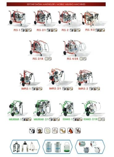Boşqablar: Süd sağan 
Müxtəlif modellər — 1