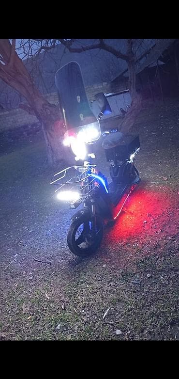 bmw 39 disk: Elektrik skuter – gecə üçün güclü işıqlandırmalı, səbətli — 4