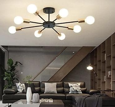 qara sam: Çılçıraq, 8 lampa, Metal — 1