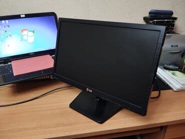 Техника для кухни: LG markalı qara rəngli kompüter monitoru. Bu monitor standart — 2