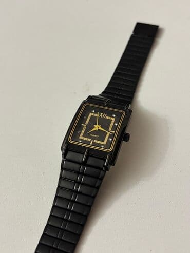 kişi ucun klassik qara kostyum: Qol saatı, Quartz, rəng - Qara — 2