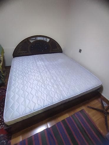 İşlənmiş, İkinəfərlik çarpayı, Bazasız, Matras ilə, Siyirməsiz — 2