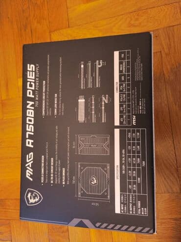 Комплектующие для ПК и ноутбуков: Блок питания MSI, 750 Вт, Новый — 3