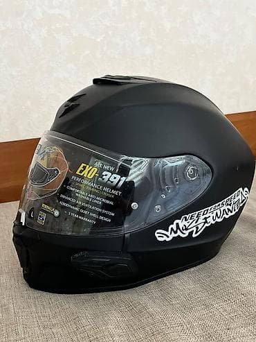 cg motor: Scorpion EXO-391 (Mat Qara) + Shark by SENA Intercom Orijinal — 2