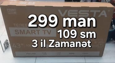 Yeni Televizor Vesta LED ekran 43" FHD (1920x1080)