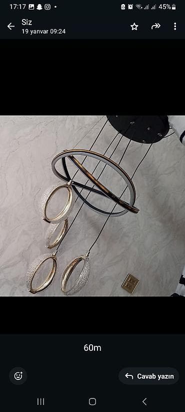 dekor patalok: Led Çılçıraq, 4 və daha çox lampa, Metal — 1