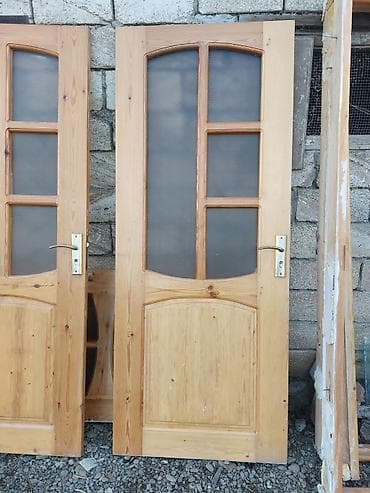 ремонт замков дверей: Taxta otaq qapıları – şüşəli model - Material: təbii ağac (şam — 3