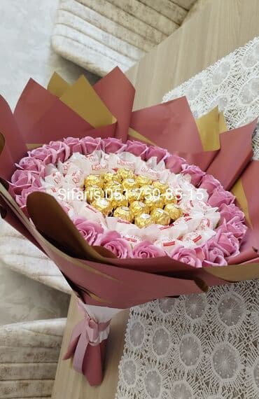 Sokolad buketleri sifarisle hazirlanir.Sifarisler en az 1 gun onceden lalafo.az -da Sokolad buketleri sifarisle hazirlanir.Sifarisler en az 1 gun onceden