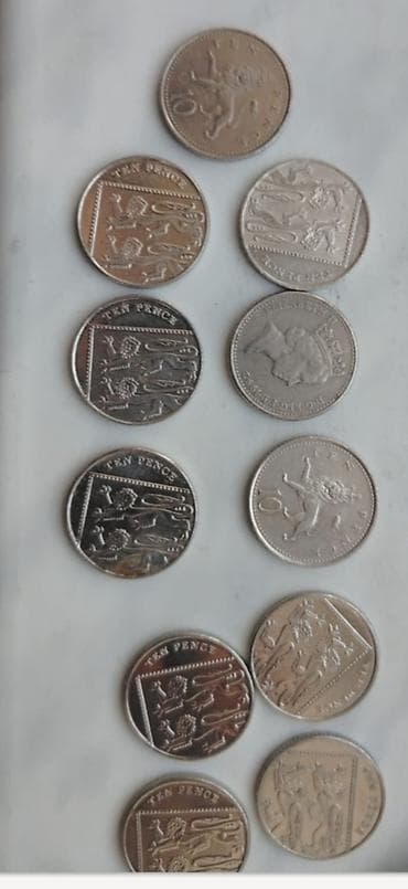 Məhsul: Böyük Britaniya 10 pənslik sikkələr toplusu Təsvir: - — 2