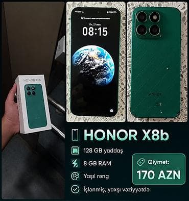 Honor X8b, 128 ГБ, цвет - Зеленый