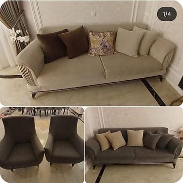 Divan və kreslo dəstləri: Embavudun 2 divan+2 kreslosu dest 1500 azn.Bir ilin mebelidir.Divanlar — 1