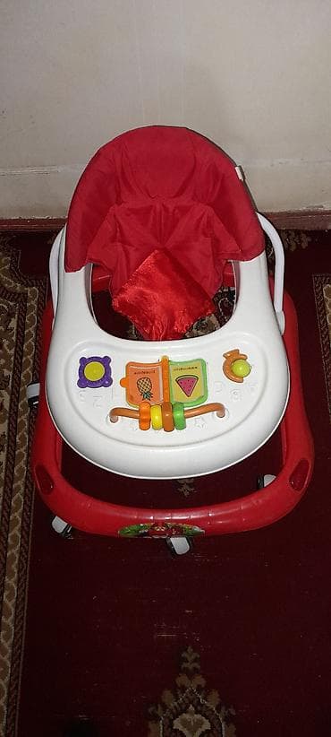 baby walker: Uşaq gəzdiricisi / yürüteç - Rəng: qırmızı-ağ - 6 təkərli, sabit və — 3