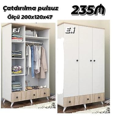 dairəvi: 3 qapılı, Siyirməli, Ağ, Açılan, Düz dolab — 1