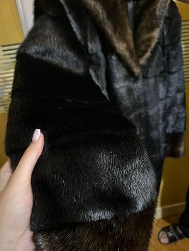 qadın qış geyimləri: Kürk, 2XL, rəng - Qara — 4