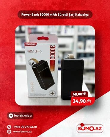 Powerbanklar: Powerbank 30000 mAh, Yeni — 1
