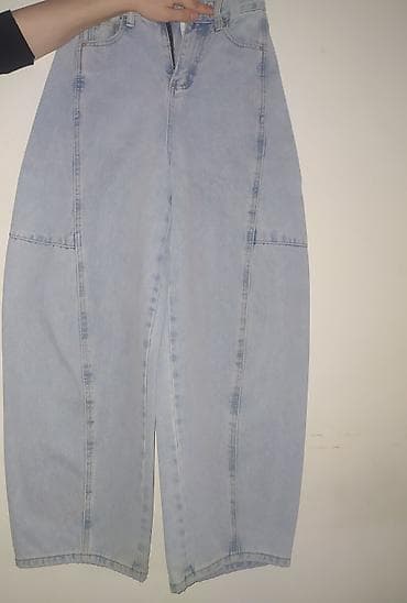 baqi salvar: Məhsul: Açıq mavi rəngli cins şalvar - Kəsim: “baggy qiymət 20 azn — 1