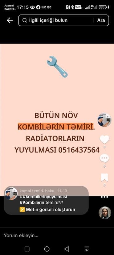 kombi qutusu: Bütün növ kombilərin pitiminutkaların təmiri. Görülən işlərə zəmanət — 4