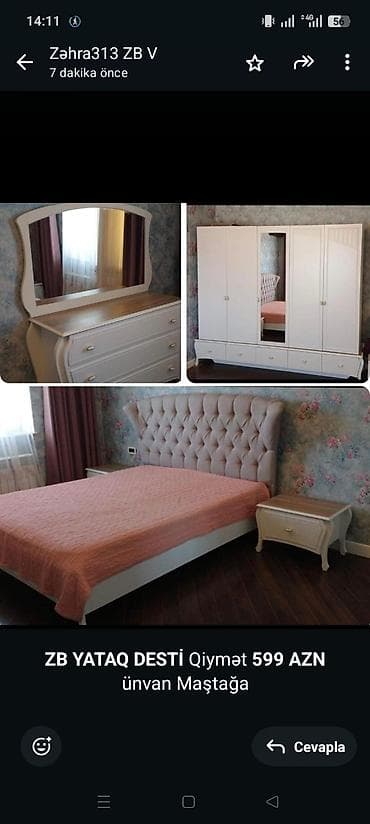 *ZB* *YATAQ DESTİ* Qiymət *599 AZN* ünvan Maştağa