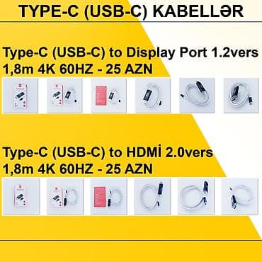 mini printer: HDMİ DVİ VGA Display Port Type-C USB Kabellər ⭐Type-C (USB-C) to — 4