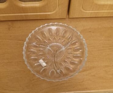 Diametri- 22. Şüşə Meyvə/Giləmeyvə Qabı - Material: şəffaf şüşə -