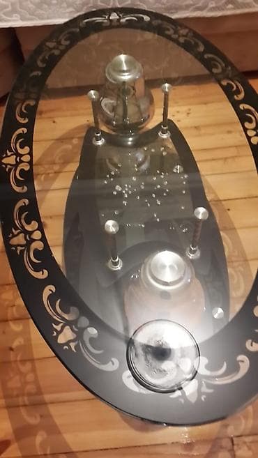 oyunçu masası: Oval masa, Açılmayan, Təkərsiz, Şüşə, Zəmanətsiz — 2