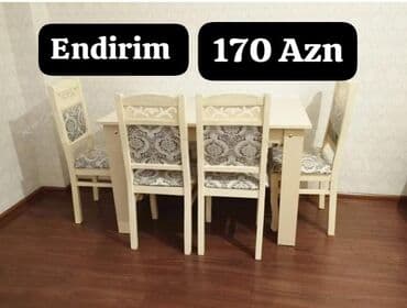 растущий стул: Для гостиной, Новый, Прямоугольный стол, 4 стула — 2