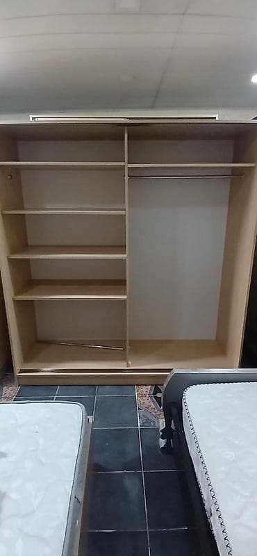 siyirmeli dolab: İşlənmiş, 2 qapılı, Güzgülü, Bej, Kupe, Düz dolab — 3
