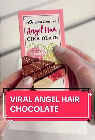 Ət və dəniz məhsulları: 🍫 Qatardan Original Angel Hair Şokolad – Pistachio & Pişmaniyə — 1