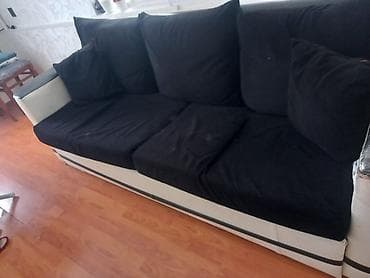 Divanlar: Qara rəngli yumşaq oturacaqlı, geniş 3 yerlik divan - Rəng və dizayn — 3