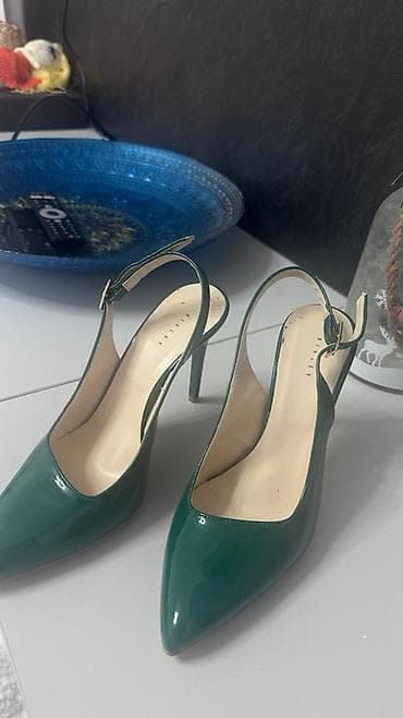 ince sepler: Tuflilər, Ölçü: 37, rəng - Yaşıl, Yeni — 2