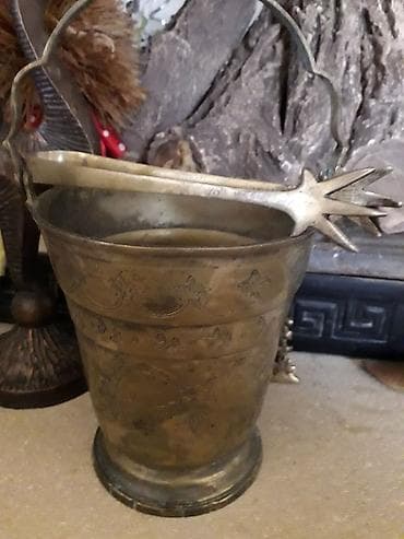 kohnə pullar alıram: Латунь.Прошлый век.Ведерко и щипчики .Нужно почистить — 1