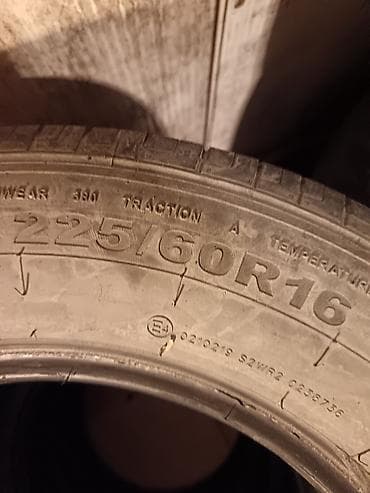 Şin və təkərlər: 4 ədəd avtomobil şini - Ölçü: 225/60 R16 - Treadwear: 380 - Traction — 2