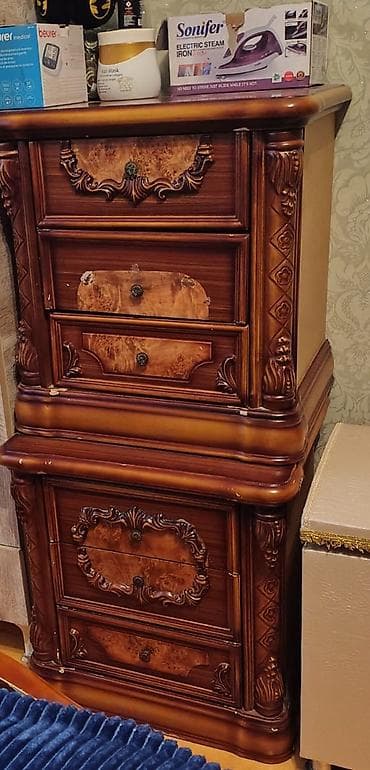 mdf metbex mebelleri: İkinəfərlik çarpayı, 2 tumba, İşlənmiş — 1