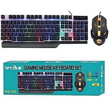 rgb keys: WB-550 WEIBO OYUN SIÇANI KLAVYATURA DƏSTİ İşıqlı oyun klaviaturası — 5