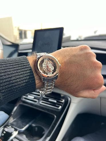 Skeleton dizaynlı mexaniki qol saatı - Şəffaf skeleton siferblat