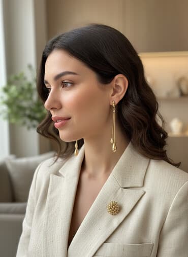 ağ qızıl uzuklər: Dəstə daxildir: Üzük, Sırğa, Pandora, Sarı qızıl, 585 Əyar, 8 g — 1