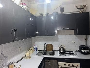 irsad qaz peci: Mətbəx mebel dəsti – parlaq qrafit/boz rəng - Üst şkaflar: düz — 2