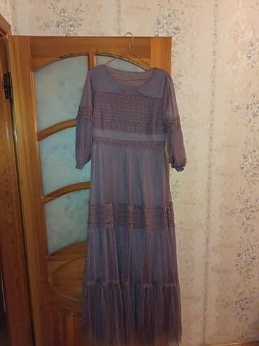 Lincoln: Uzun şifon don - Rəng: tünd bənövşəyi - Model: Boho tərzində uzun — 2