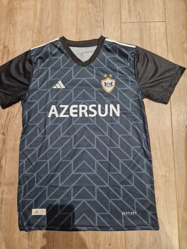 спортивный костюм азербайджан: Мужская футболка, Adidas, 2XL, цвет - Серый — 2