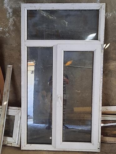 pendir: PVC pəncərə bloku 1 metrin 1 80 da - Material: ağ PVC profil - — 1