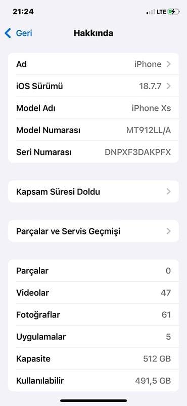 ayfon 8 pilus: IPhone Xs, 512 GB, Ağ, Face ID — 5