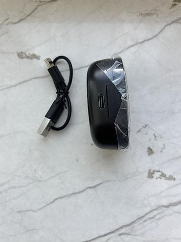 sol qulaqda ses: Yeni Simsiz (Bluetooth) Qulaqcıqlar, rəng - Qara — 1