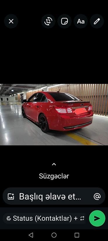 aka masin: Chevrolet Cruze LT – idman üslublu sedan - Kuzov: parlaq qırmızı — 5