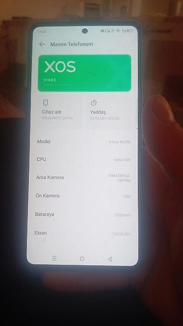 cok ucuz tabletler: Infinix Note 30 Pro, 256 GB, rəng - Qara, Sənədlərlə — 1