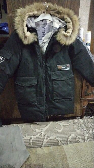 детская зимняя парка: Uşaq üçün qış parkası - Rəng: ön hissə qara, iç hissə boz-ağ — 3