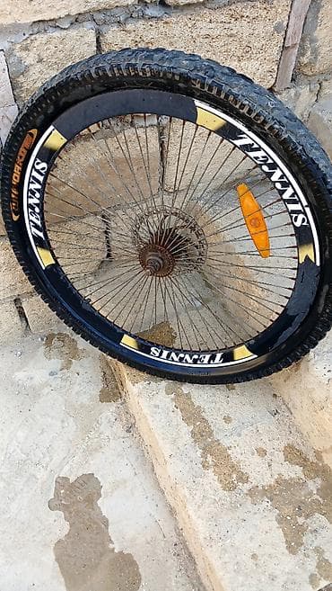 Velosiped ehtiyyat hissələri: Velosiped təkər dəsti – ön və arxa - Ölçü: 26" - Arxa təkər: mavi — 4