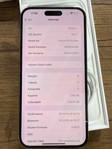 iphone 14 pro ekran qiymeti: IPhone 14 Pro Max, 256 GB, Deep Purple, Zəmanət — 5